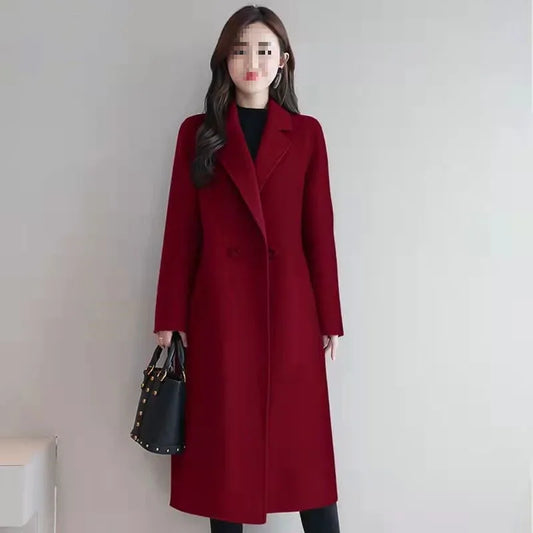 Plus Size Woolen Coat